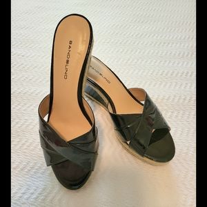 Black Patent Leather Wedge EUC!